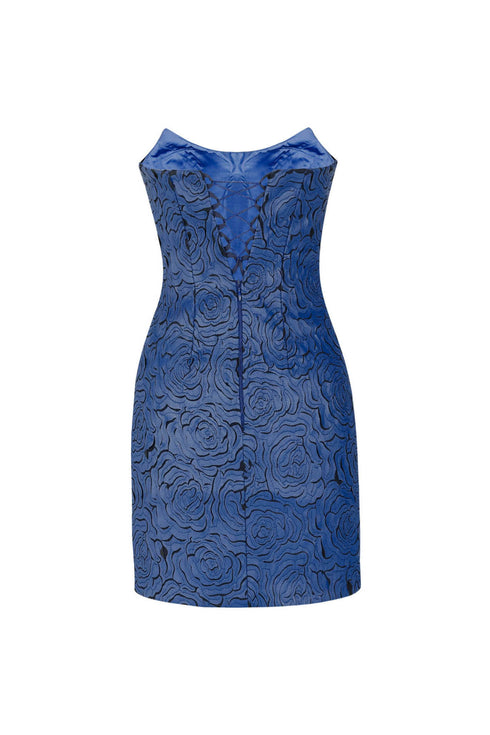 Faux Leather Strapless Mini Dress